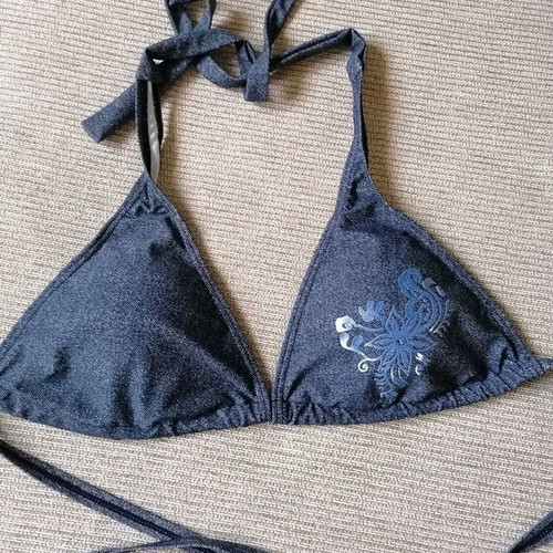 Vittorio Rossi bikini top size XL, blue
