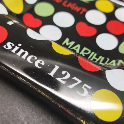 Glass ashtray Amsterdam used with vivid colors