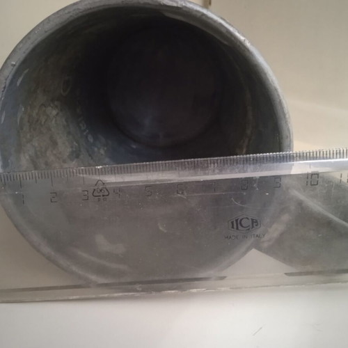 Metal galvanized canister 1lt vintage East Germany DDR used