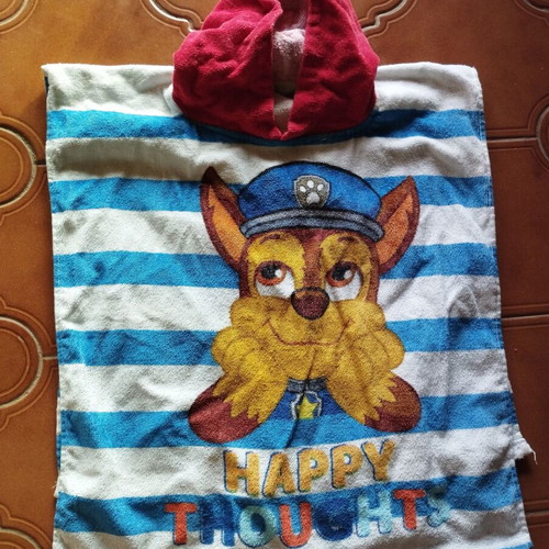 Paw Patrol towel poncho used for ages 2-4