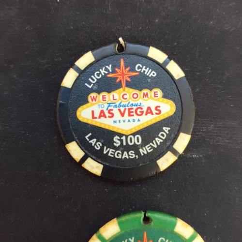 Fabulous Las Vegas Casino Chips used, souvenir set