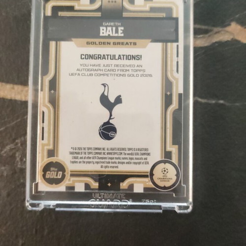 Gareth Bale Topps Gold Autographed Card Serial Numbered 05/10