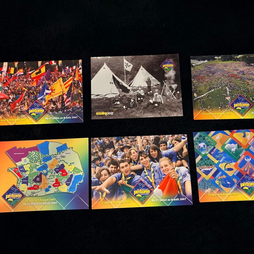 21st World Scout Jamboree Postcard Set like new, 6 pcs