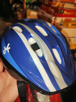 Athlopaidia children's adjustable bicycle helmet small blue gray