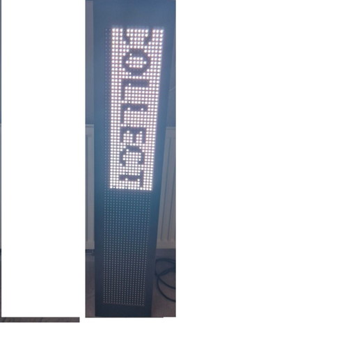 LED Matrix electronic sign with wooden frame