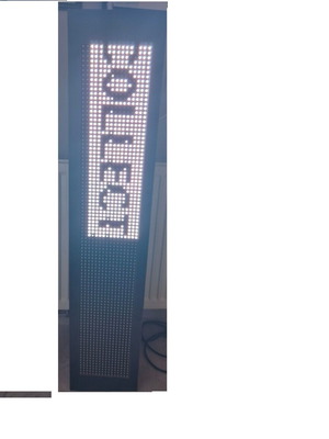 LED Matrix electronic sign with wooden frame