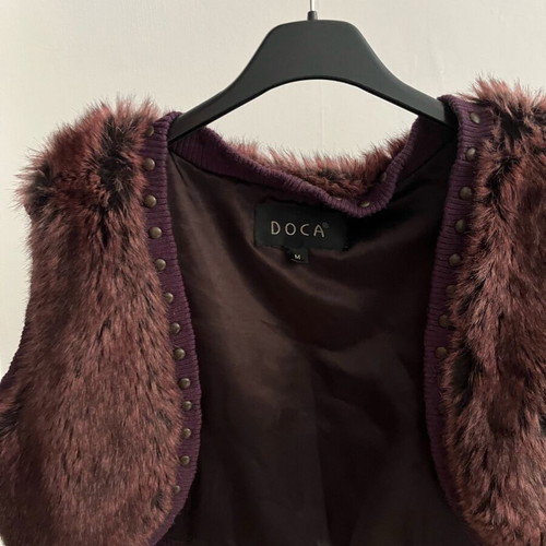 Fur bolero Doca used, purple no s-m