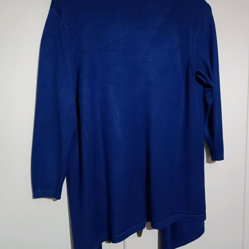 Zara blue cardigan like new with asymmetric hem and 3/4 sleeves