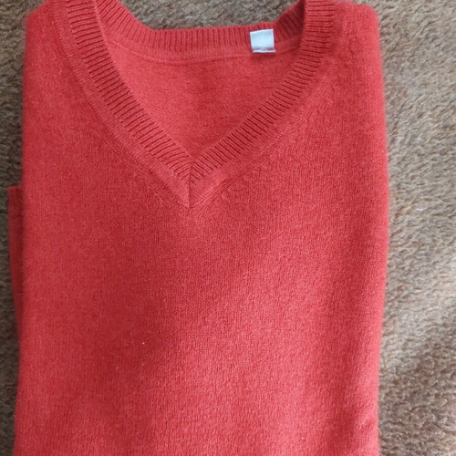 Wool sweater used, thin, red, size XS