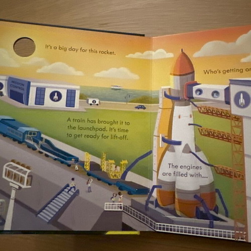 Usborne Peep Inside How a Rocket Works book like new in English