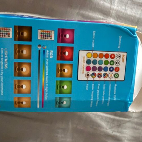 Remote RGB LED Bulb E27 new, 10W, 16 color modes with remote