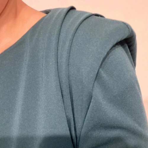 Turquoise dress with shoulder pads like new, size M