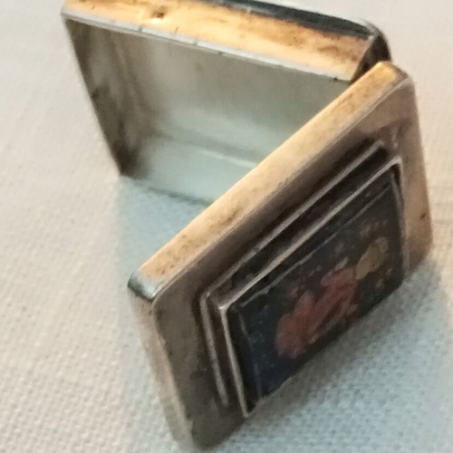 Persian 925 silver box like new with enamel