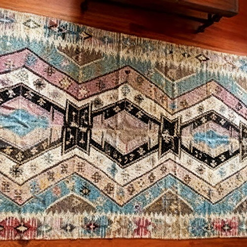Antique Kilim rug handmade, Turkish, late 19th century, used