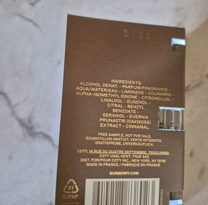 δείγμα αρώματος Burberry