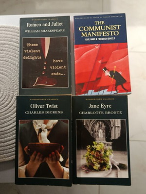 Wordsworth Classics set of 4 English books used with highlights