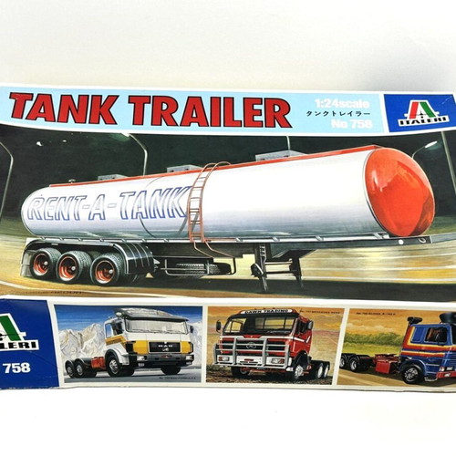 Tank Trailer No 758 1:24 Large Model Kit Italeri 1983 new