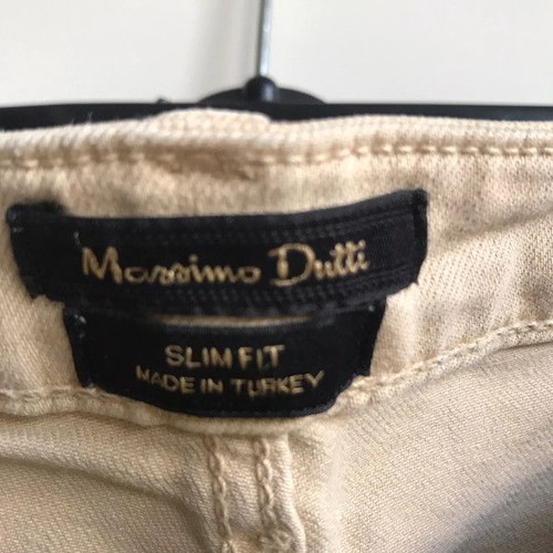 Massimo Dutti women's stretch fitted pants like new, beige, XXL 44 16