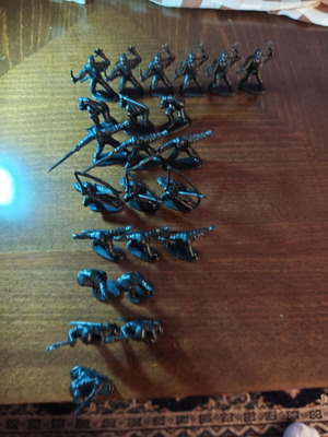 Vintage Solpa Ninja Military Figures set of 24 used, 80s