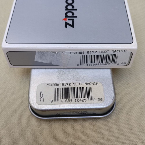 Zippo 254BBS B172 Slot Machine Brass lighter like new with box