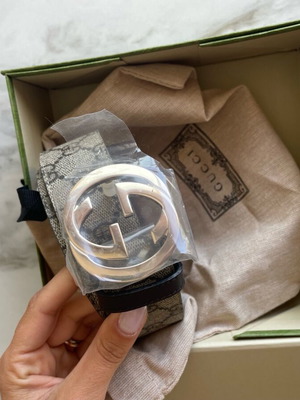 Ζώνη Gucci γυναικεία αυθεντική ολοκαίνουργια, μέγεθος 85, μπεζ