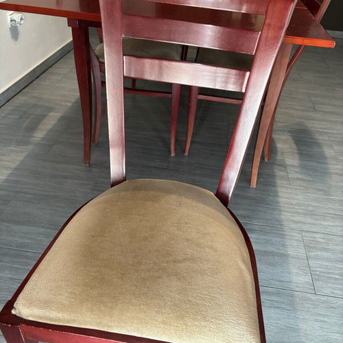 Extendable Dining Set solid cherry wood with 4 chairs used