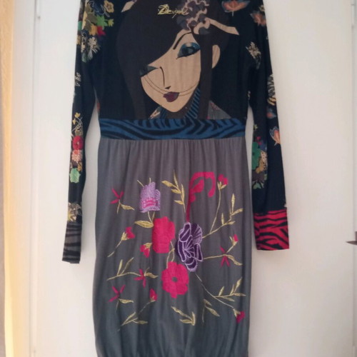 Desigual dress used with beautiful prints, size S