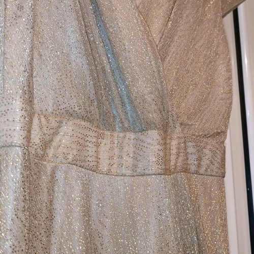 Official long dress new, gold color, fits small-medium