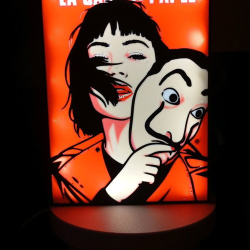 Light Box LED La Casa de Papel new decorative with LED strip