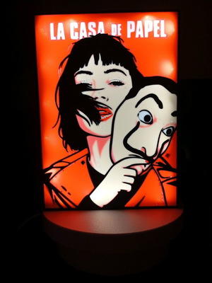 Light Box LED La Casa de Papel new decorative with LED strip