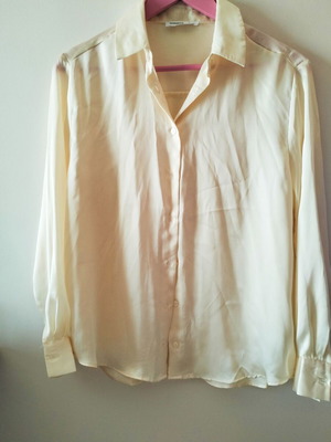 Satin shirt Terranova new, beige, size XS