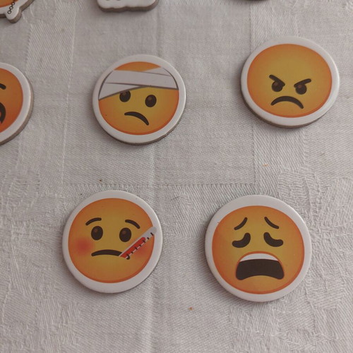 Emoji Face Magnets set of 14 new