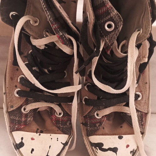 Converse Chuck Taylor All Star custom punk sneakers, like new, size 42