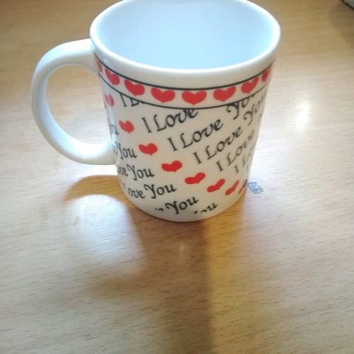 Ceramic mug I love you in excellent condition