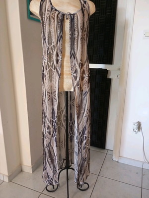 On Line women's kimono size S like new, grey and beige