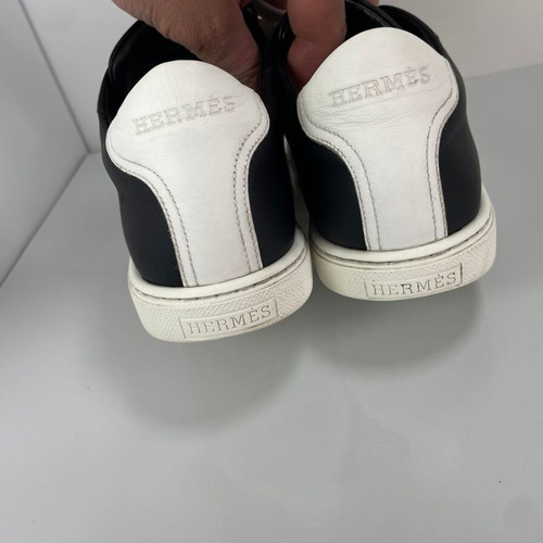 Hermes leather sneakers size 37 like new, black