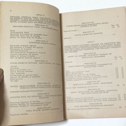 Military Regulation Efodiasmos Di' Ylikou Used