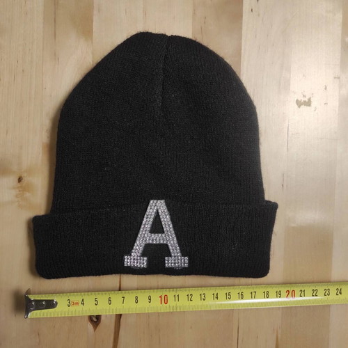 Girls' hat like new, black, size 52