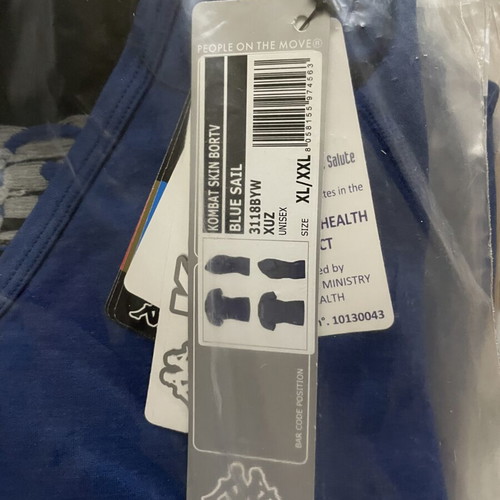 Kappa Kombat Skin Bhortv Isothermal T-Shirt Blue XL XXL new