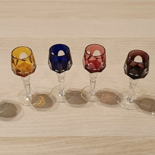 Nachtmann set of 6 used liqueur glasses made of handmade crystal