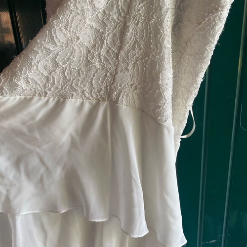 Vintage lace and organza dress like new, size XXXL, white