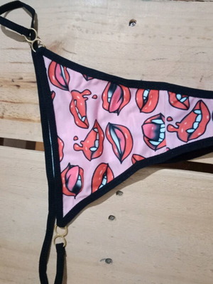 Brazil underwear new, pink with gold metal details, size small