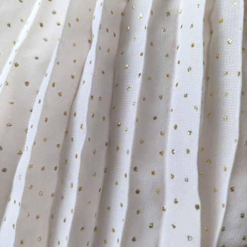 C&A Pleated Dress Dusty Pink with Gold Dots Size 4 Years Like New