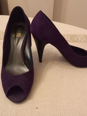 Γόβες Giorgio Sallustro peep toe μωβ σαν καινούργιες, νούμερο 39