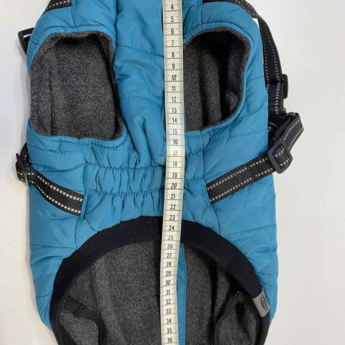 Trixie Pontis dog jacket like new, padded aqua polyester
