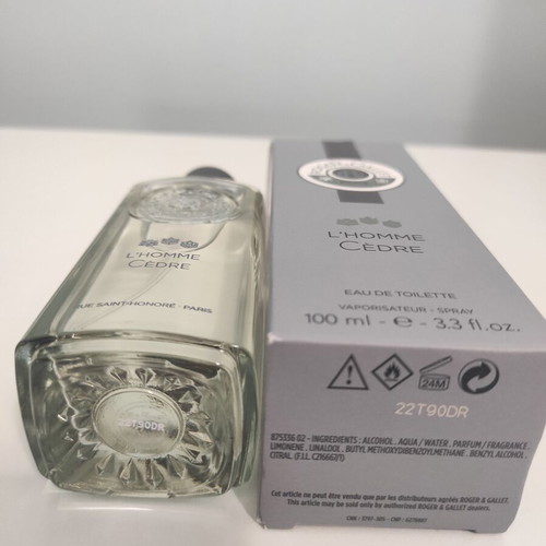 Roger & Gallet L'Homme Cèdre Eau de Toilette 100 ml new with box