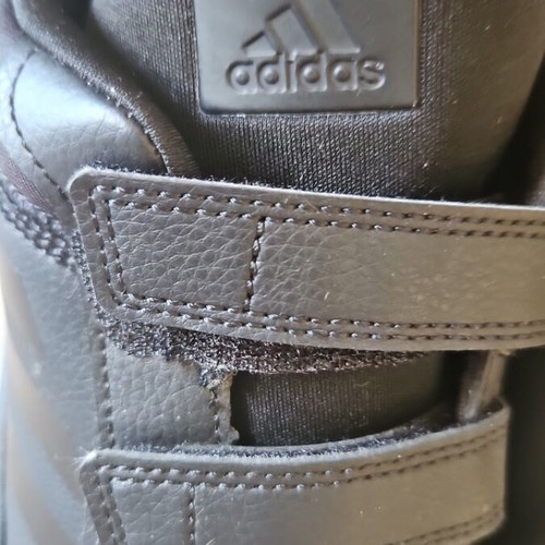Adidas athletic shoes like new, size 40, black with scratch fasteners