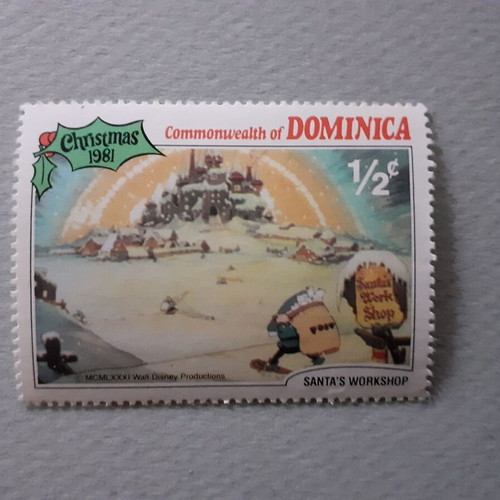 Disney Santa's Workshop Stamps Set 7 1981 new from Dominica