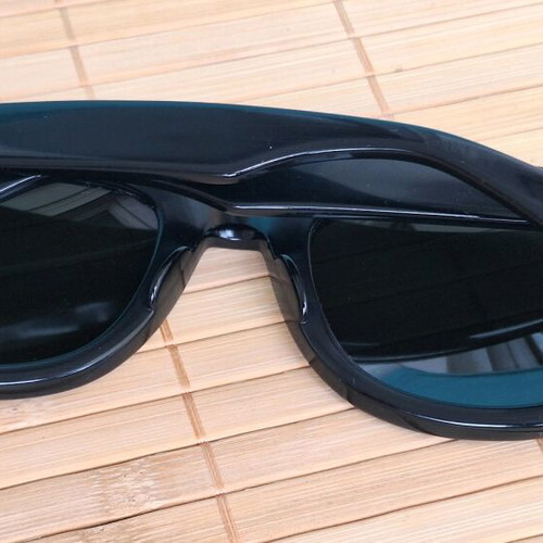 Ray Ban Wayfarer sunglasses used, black, made in USA
