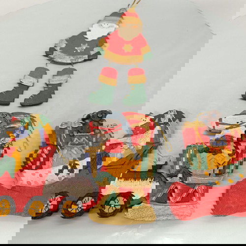 Коледни плоски орнаменти употребявани, високи 9,5 см